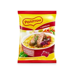Лапша быстрого приготовления - Роллтон, со вкусом говядины, 60 г